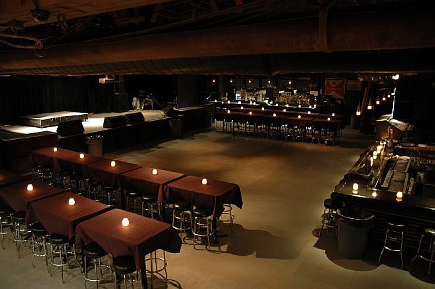 Candlelit tables in The Clubhouse at Joe's on Weed St.